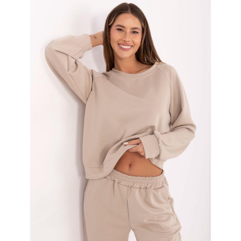 Béžová dvojradová súprava v jednej farbe