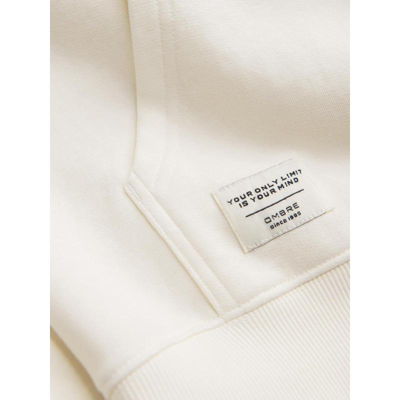 Pánská mikina BASIC s kapucí a klokaní kapsou – krémová V11 B1674