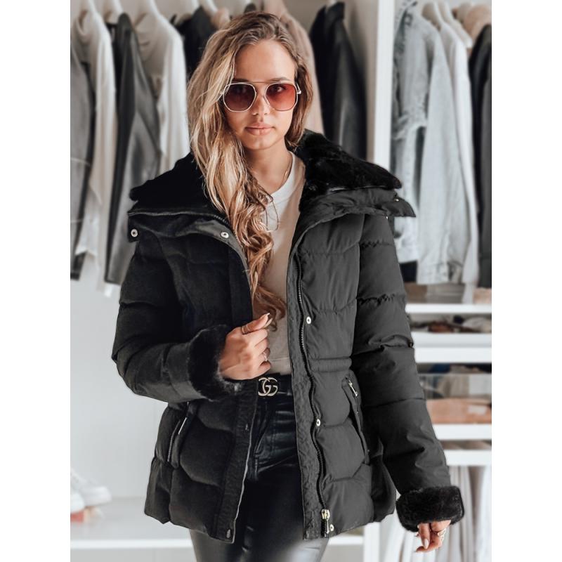 Női steppelt kabát WINTERGIRL, fekete