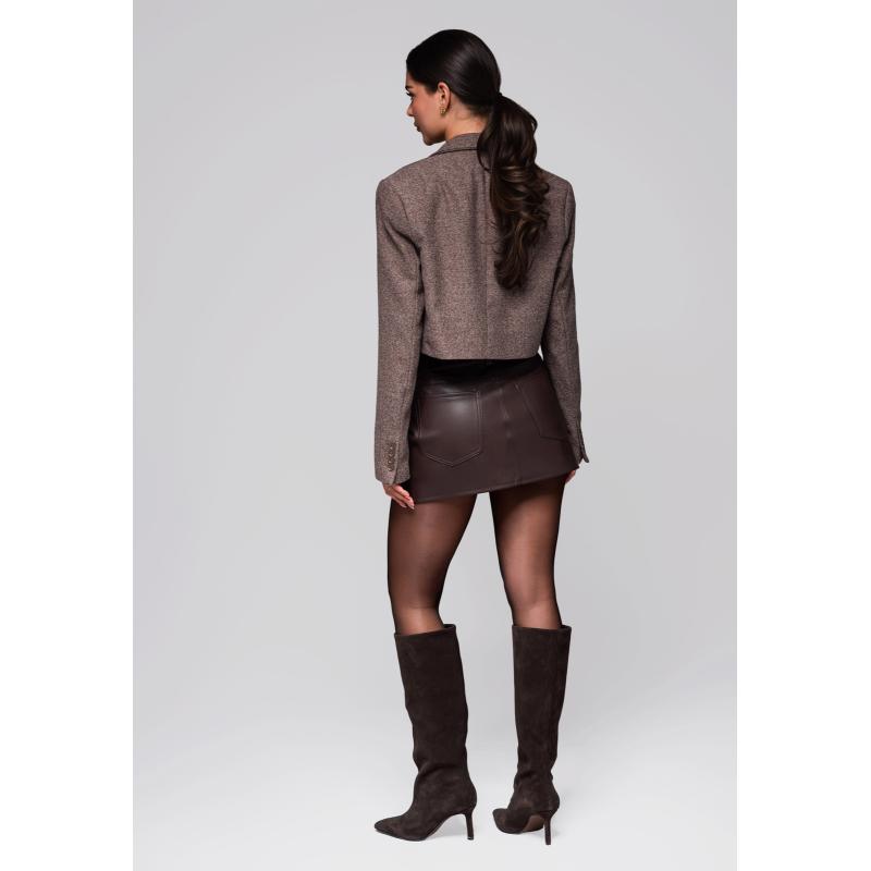 Dámská bunda LW-BLZB-0100 – hnědá