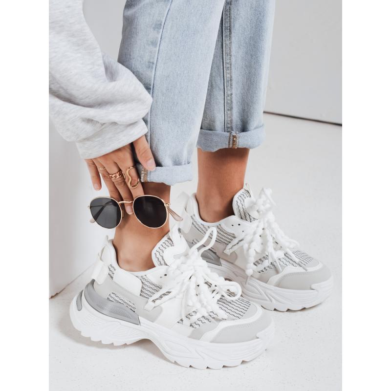 Női magas platform tornacipő BEASTAR fehér