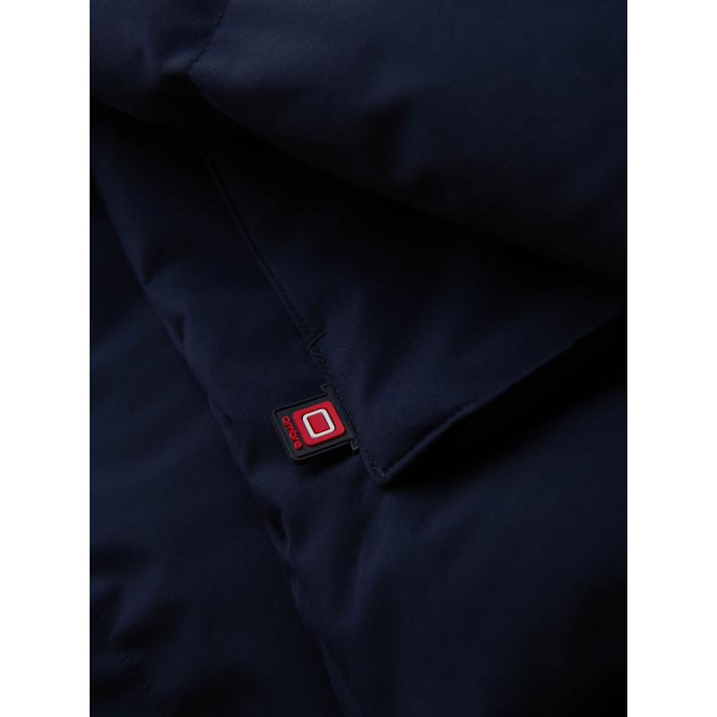 Férfi téli kabát levehető kapucnival, vízálló anyagból – sötétkék V1 OM-JAHP-0306