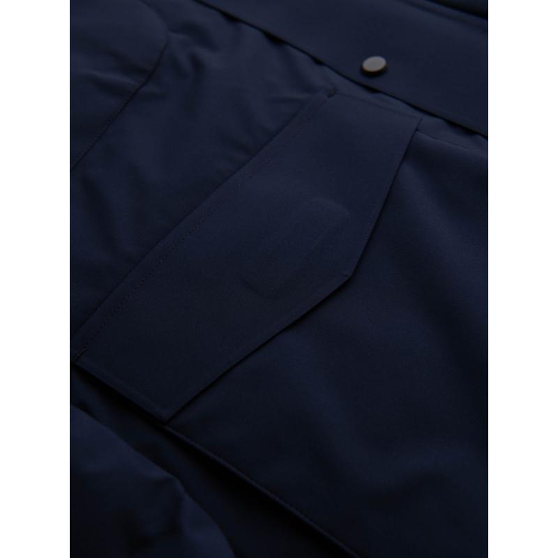 Férfi téli kabát levehető kapucnival, vízálló anyagból – sötétkék V1 OM-JAHP-0306