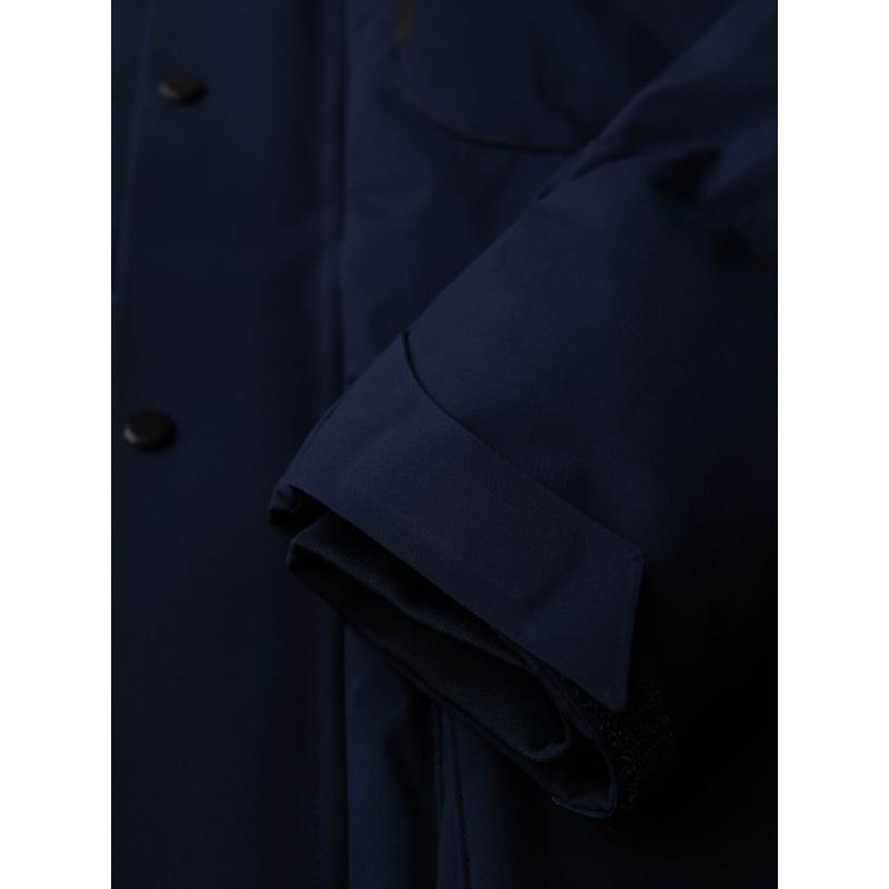 Férfi téli kabát levehető kapucnival, vízálló anyagból – sötétkék V1 OM-JAHP-0306