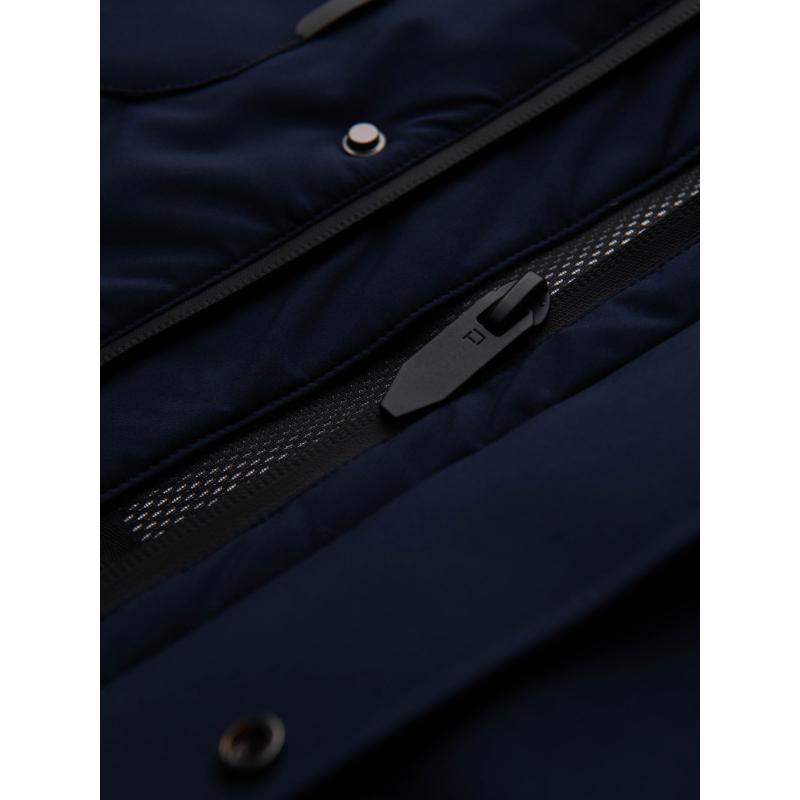 Férfi téli kabát levehető kapucnival, vízálló anyagból – sötétkék V1 OM-JAHP-0306