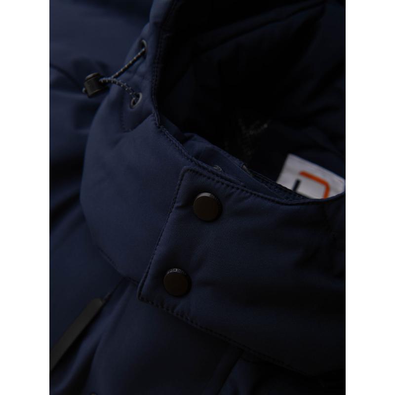 Férfi téli kabát levehető kapucnival, vízálló anyagból – sötétkék V1 OM-JAHP-0306
