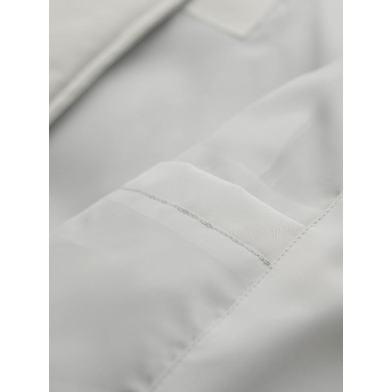 Férfi steppelt kabát vállkivágással és kapucnival – világosszürke V4 OM-JAHP-0252