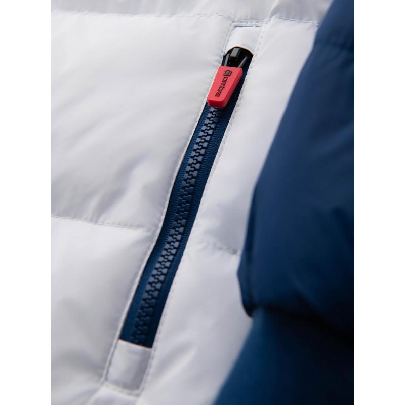 Barevná retro pánská sportovní bunda – modrá a bílá V1 OM-JALP-0296