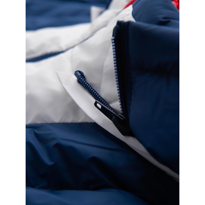 Barevná retro pánská sportovní bunda – modrá a bílá V1 OM-JALP-0296