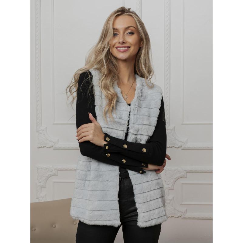 Dámska vesta VLR008 – svetlo sivá