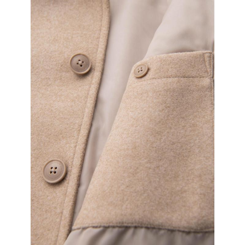 Pánská košilová bunda – béžová V1 OM-JANP-0291