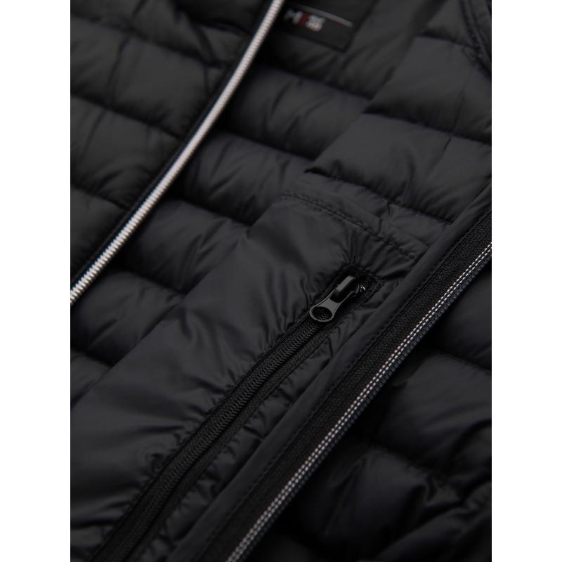 Ultraľahká pánska bunda z prírodného peria s úložným vakom – čierna V1 OM-JALP-0211