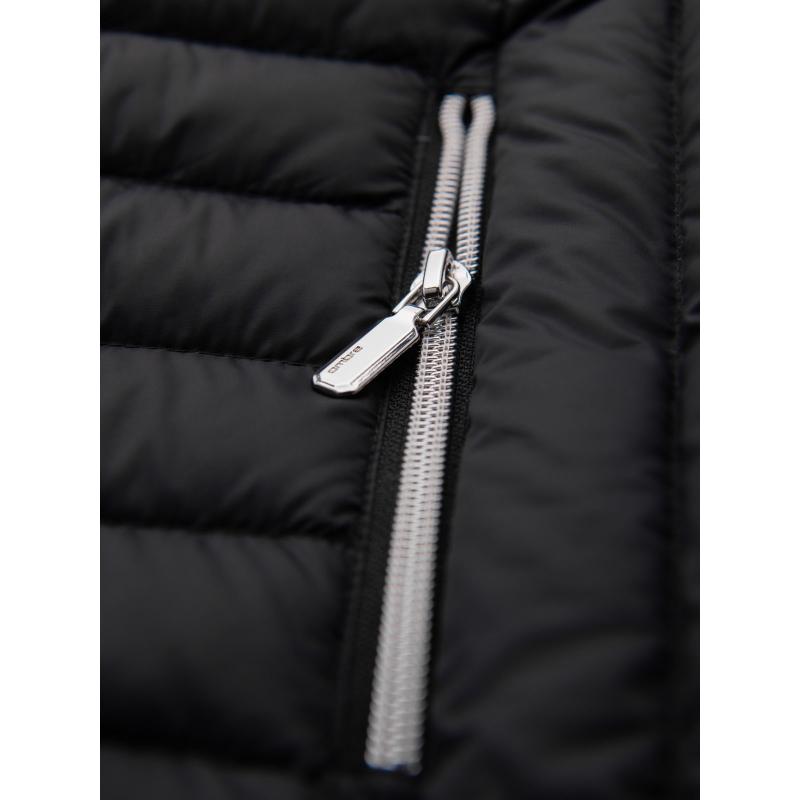 Ultraľahká pánska bunda z prírodného peria s úložným vakom – čierna V1 OM-JALP-0211