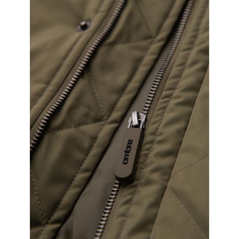 Klasszikus férfi hosszú kabát – olíva V3 OM-JAPJ-0313