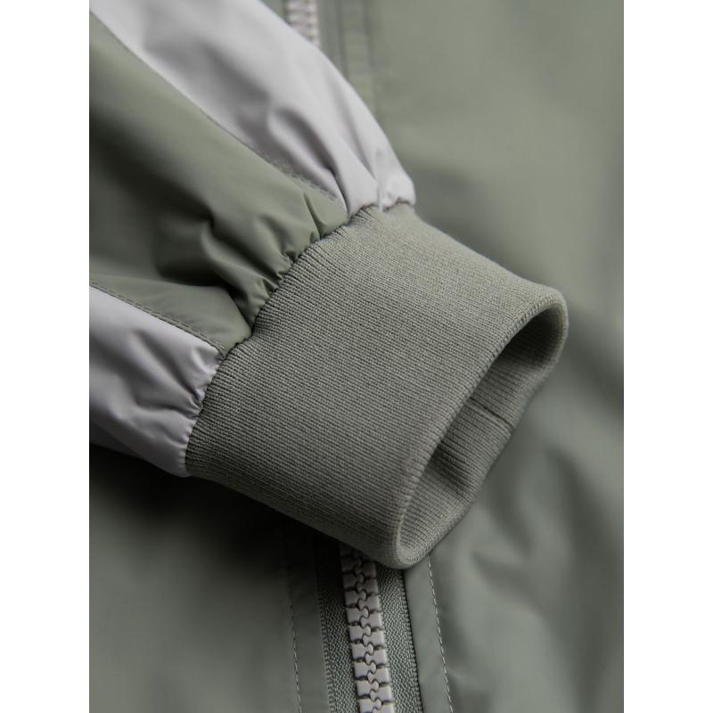 Férfi kontrasztos kabát kapucnival – olíva szürke V3 OM-JANP-0228