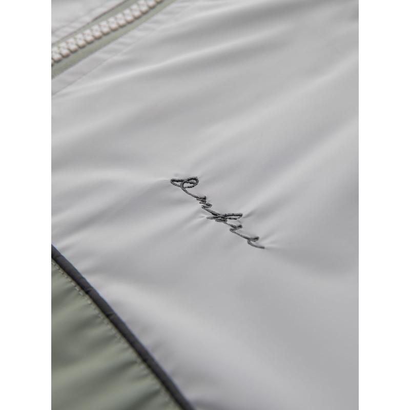 Férfi kontrasztos kabát kapucnival – olíva szürke V3 OM-JANP-0228