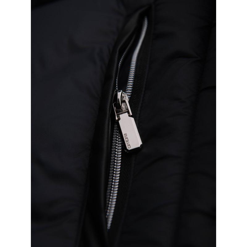 Pánska prešívaná klasická bunda so stojatým golierom – čierna V1 OM-JALP-0261