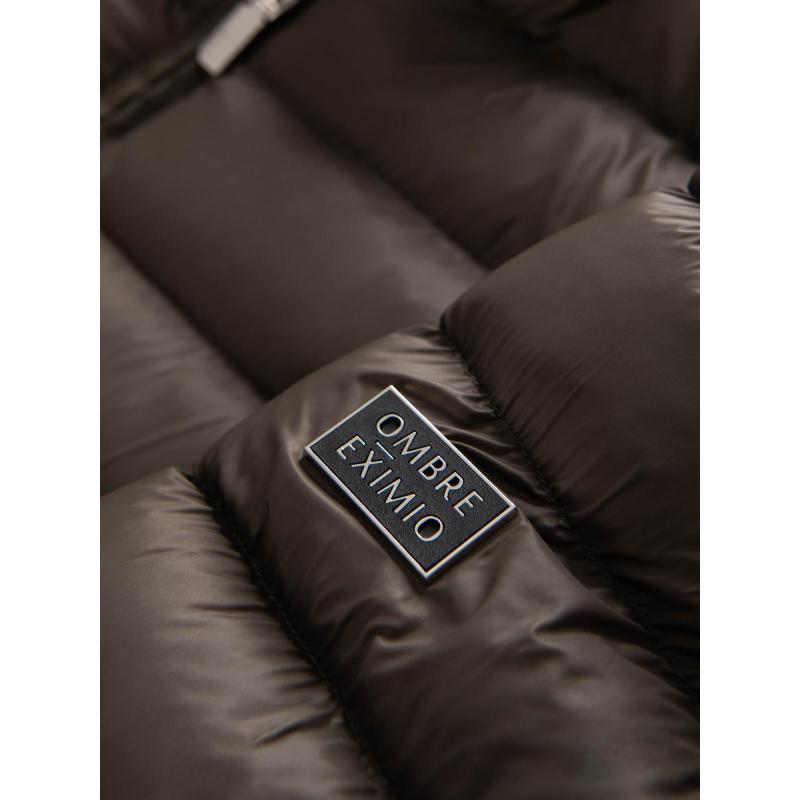 Klasszikus, steppelt férfi kabát állógallérral – olíva V3 OM-JALP-0261