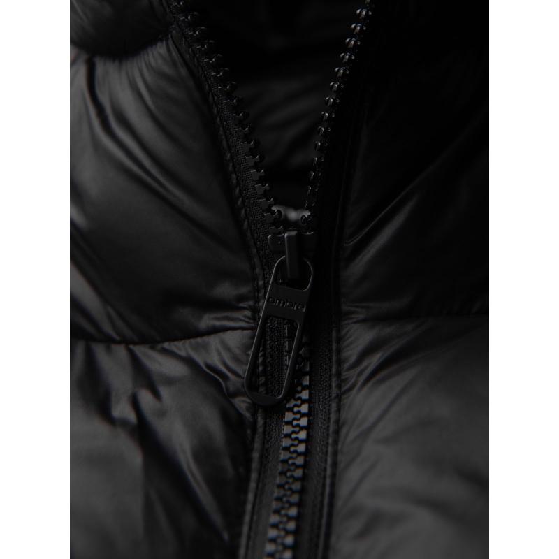 Pánska prešívaná bunda s kapucňou – čierna V1 OM-JAHP-0235