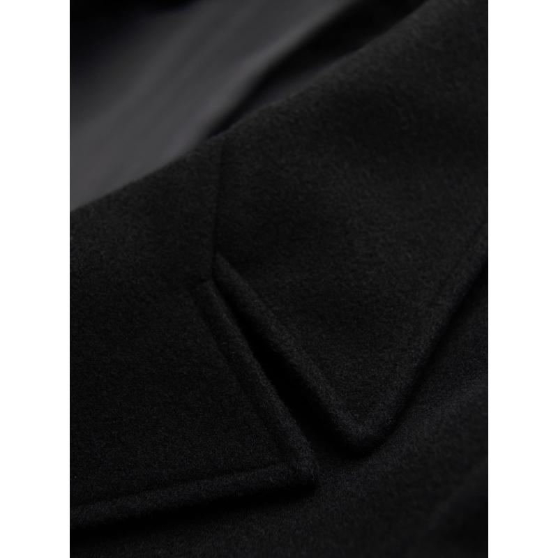 Férfi kabát két soros gombolással és díszgombokkal – fekete V2 OM-COWC-0137