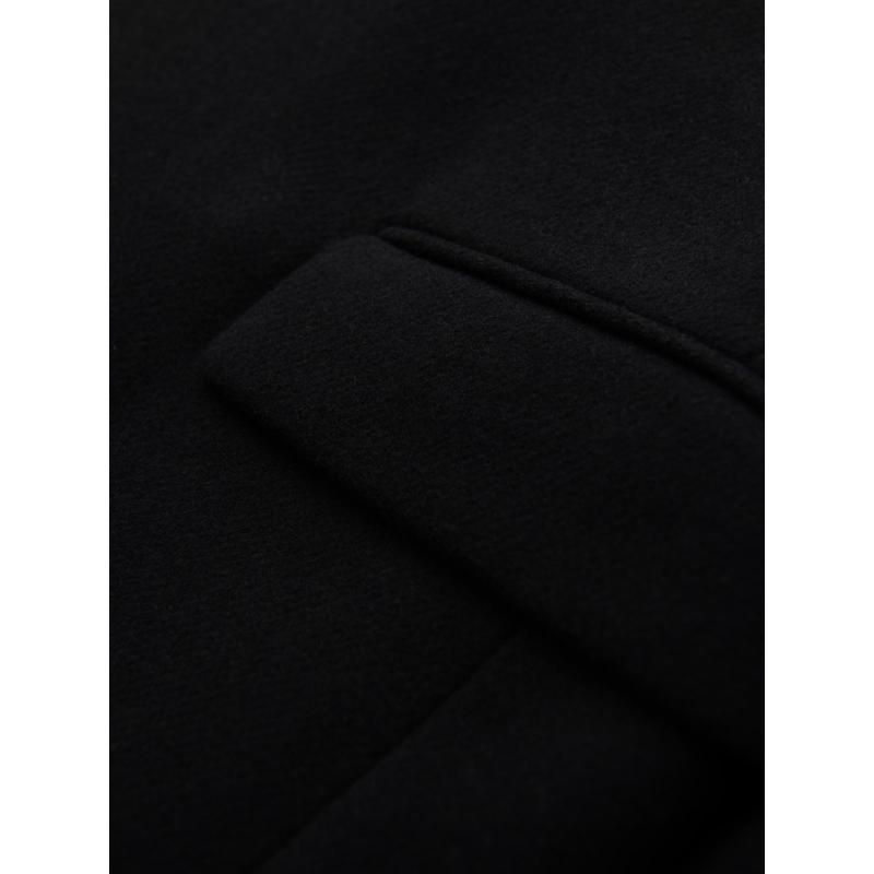 Férfi gyapjú kabát két soros gombos záródással – fekete V2 OM-COWC-0133