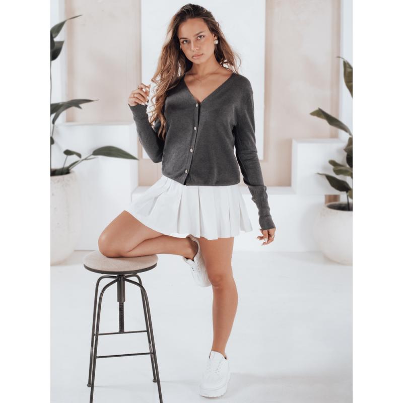 Dámska vesta CHICGLOW, farba tmavo šedá