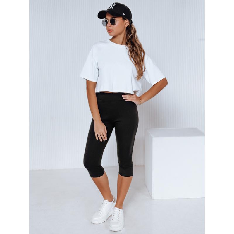 Dámské 3/4 legíny s vysokým pasem černé