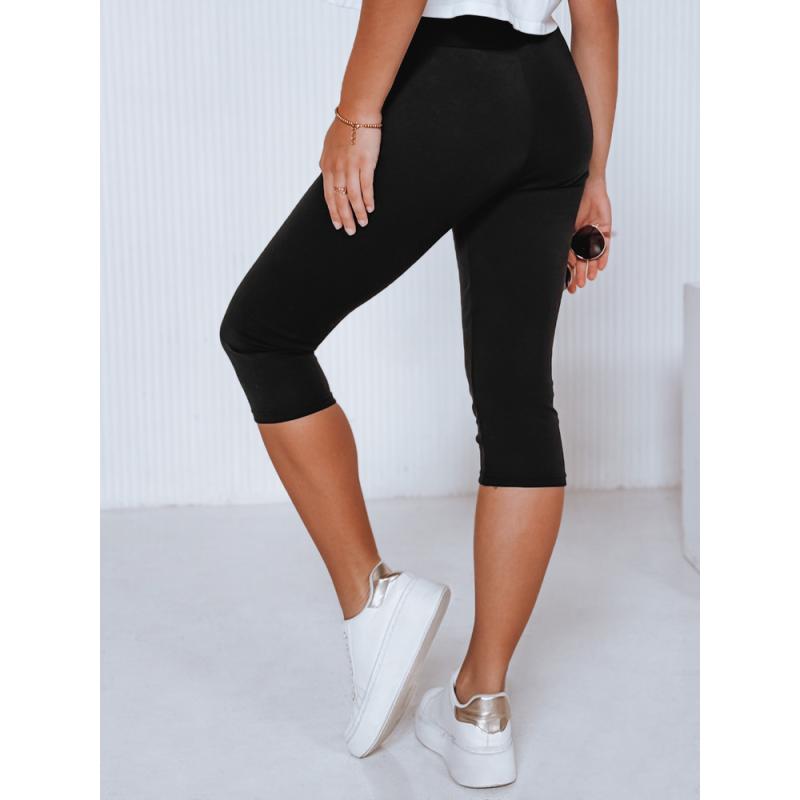 Dámské 3/4 legíny s vysokým pasem černé