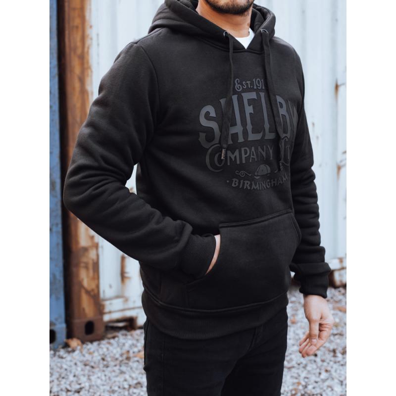 Pánska izolovaná mikina s kapucňou, čierna