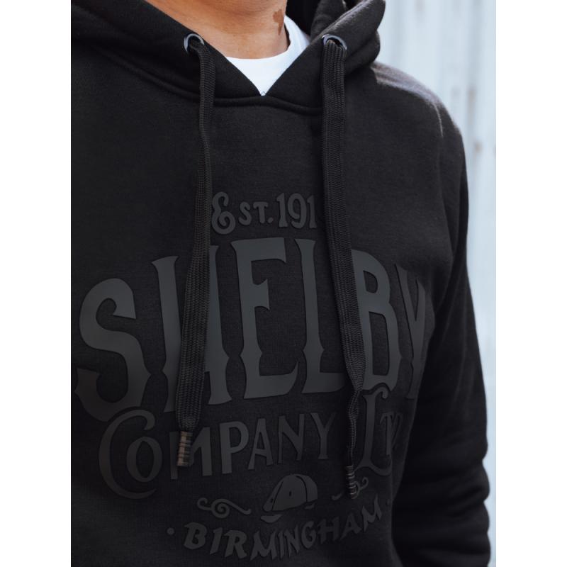 Pánska izolovaná mikina s kapucňou, čierna