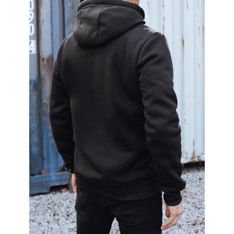 Pánska izolovaná mikina s kapucňou, čierna
