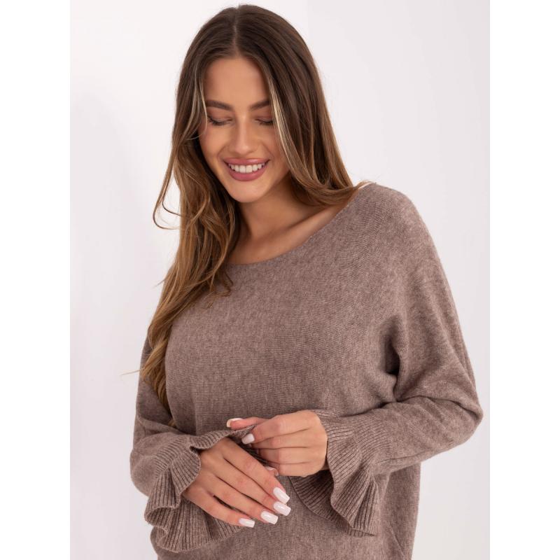 Fango dámský svetr s volánky na rukávech