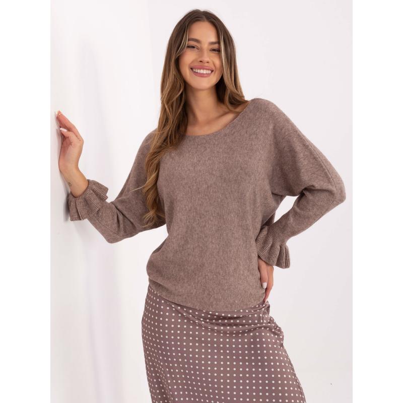 Fango dámský svetr s volánky na rukávech