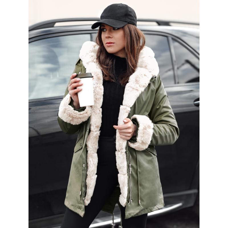 Dámská zimní bunda typu parka ARCTIC, zelená
