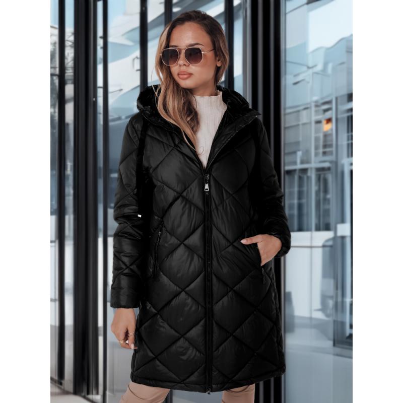 Női téli steppelt kabát SNOWVIBE, fekete