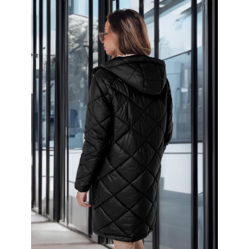 Női téli steppelt kabát SNOWVIBE, fekete