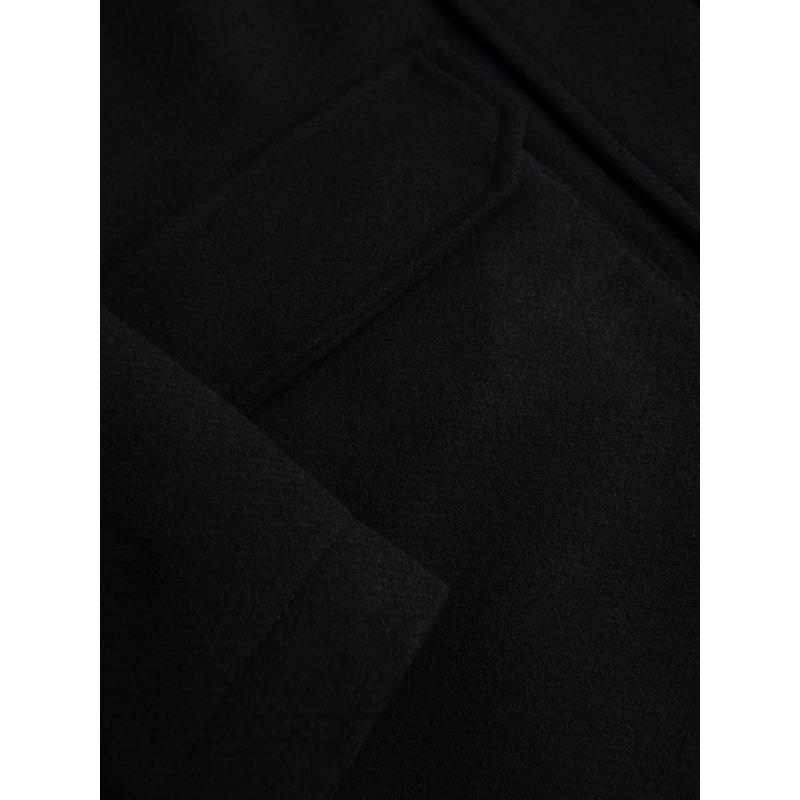 Pánsky parka kabát s vlnou a kapucňou – čierny V1 OM-COWC-0132