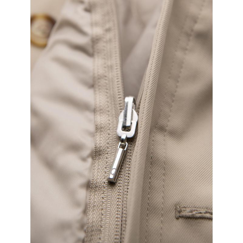 Pánský minimalistický kabát s odnímatelnou vestou – béžový V1 OM-COLC-0139