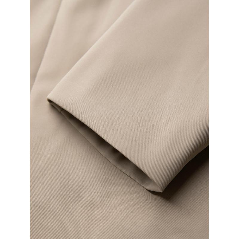 Pánský minimalistický kabát s odnímatelnou vestou – béžový V1 OM-COLC-0139