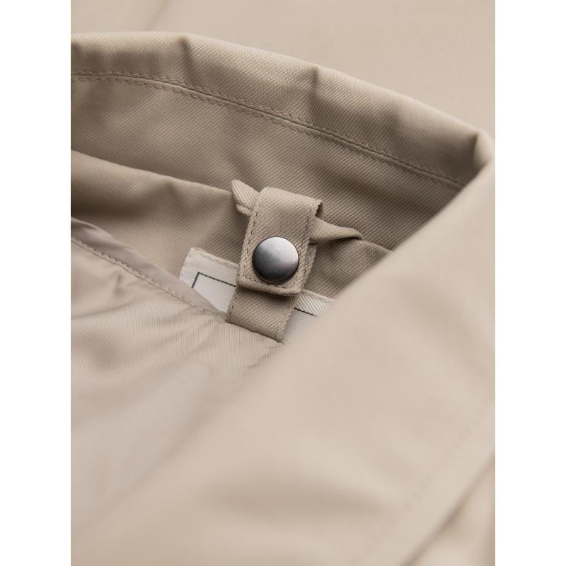 Pánský minimalistický kabát s odnímatelnou vestou – béžový V1 OM-COLC-0139