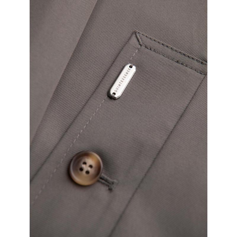 Pánský minimalistický kabát s odnímatelnou vestou – popelový V6 OM-COLC-0139