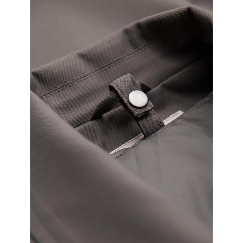 Pánský minimalistický kabát s odnímatelnou vestou – popelový V6 OM-COLC-0139