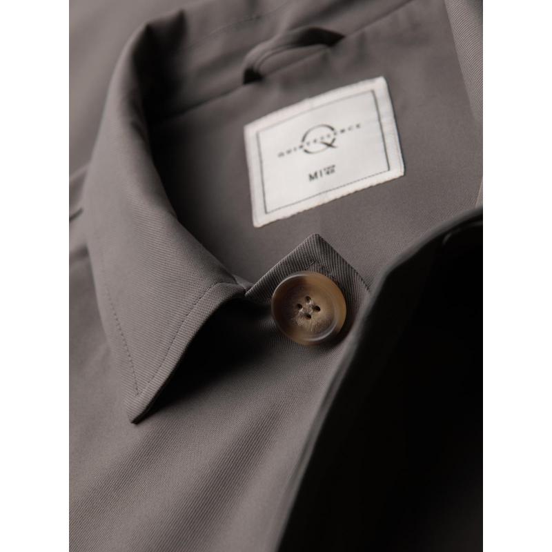 Pánský minimalistický kabát s odnímatelnou vestou – popelový V6 OM-COLC-0139