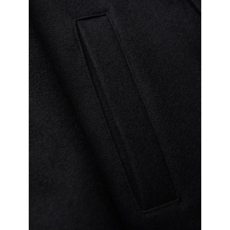 Elegáns katonai kabát férfiaknak gyapjúval – fekete V1 OM-COWC-0145