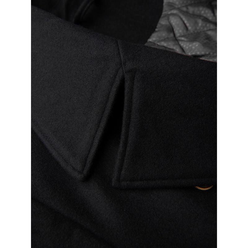 Elegáns katonai kabát férfiaknak gyapjúval – fekete V1 OM-COWC-0145