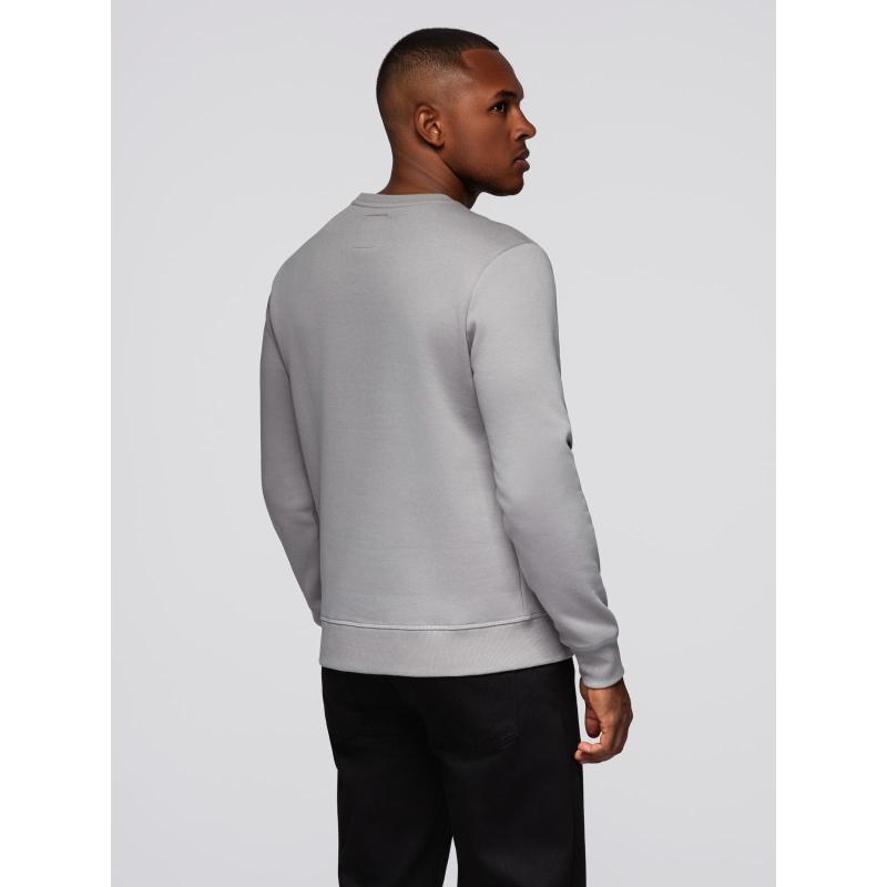 Klasická pánská mikina s kulatým výstřihem – šedá V4 OM-SSNZ-0243