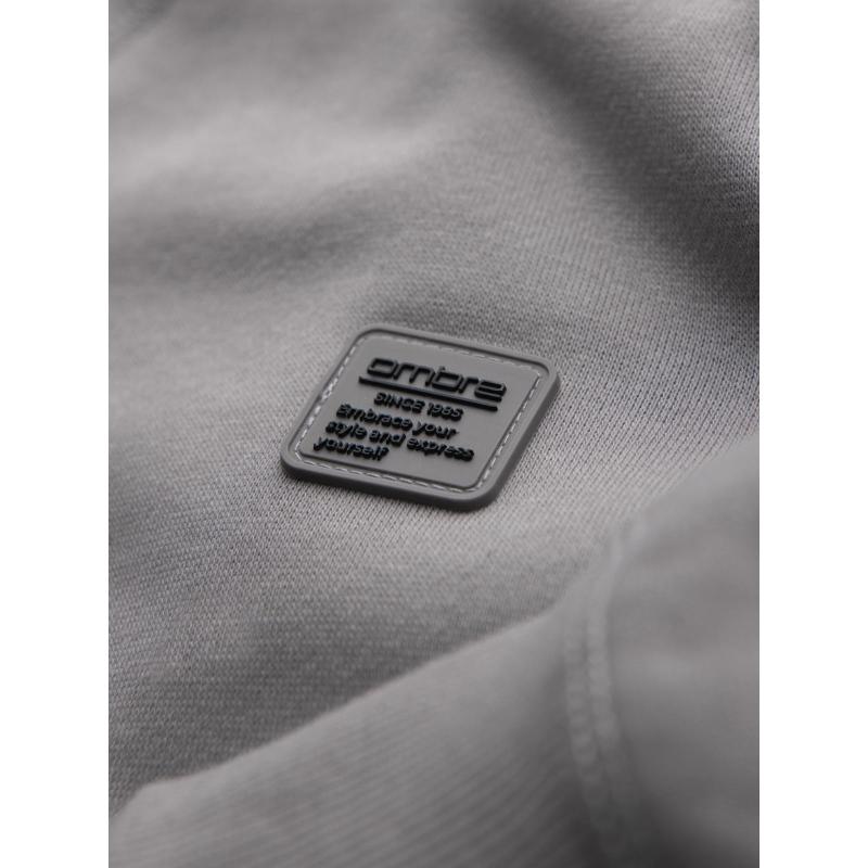 Klasická pánská mikina s kulatým výstřihem – šedá V4 OM-SSNZ-0243