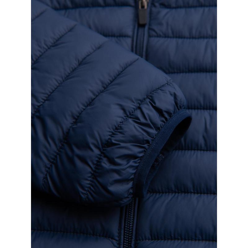 Klasszikus férfi steppelt kabát zseb opcióval – sötétkék V1 OM-JALP-0295