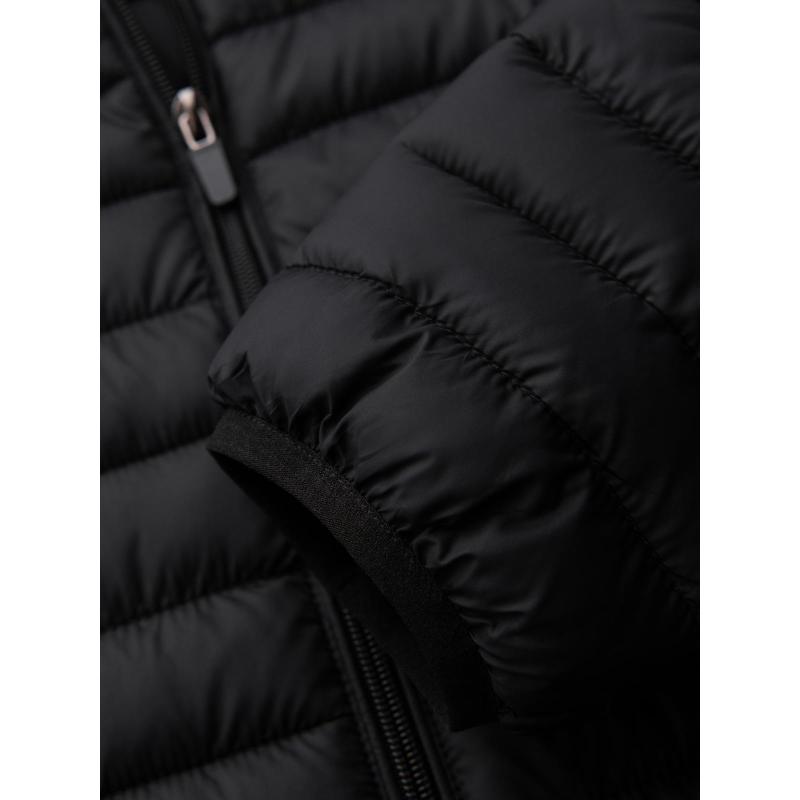 Klasická pánska prešívaná bunda s možnosťou vrecka – čierna V1 OM-JALP-0295