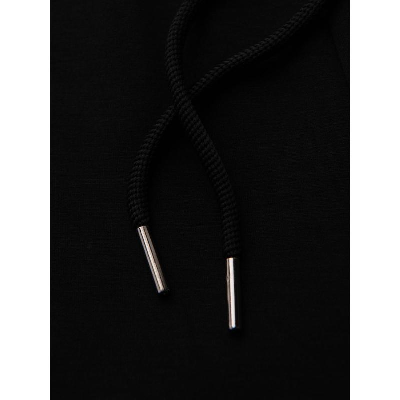 Pánské tepláky s žebrovanými nohavicemi a gumovým potiskem – černé V1 OM-PASK-0223